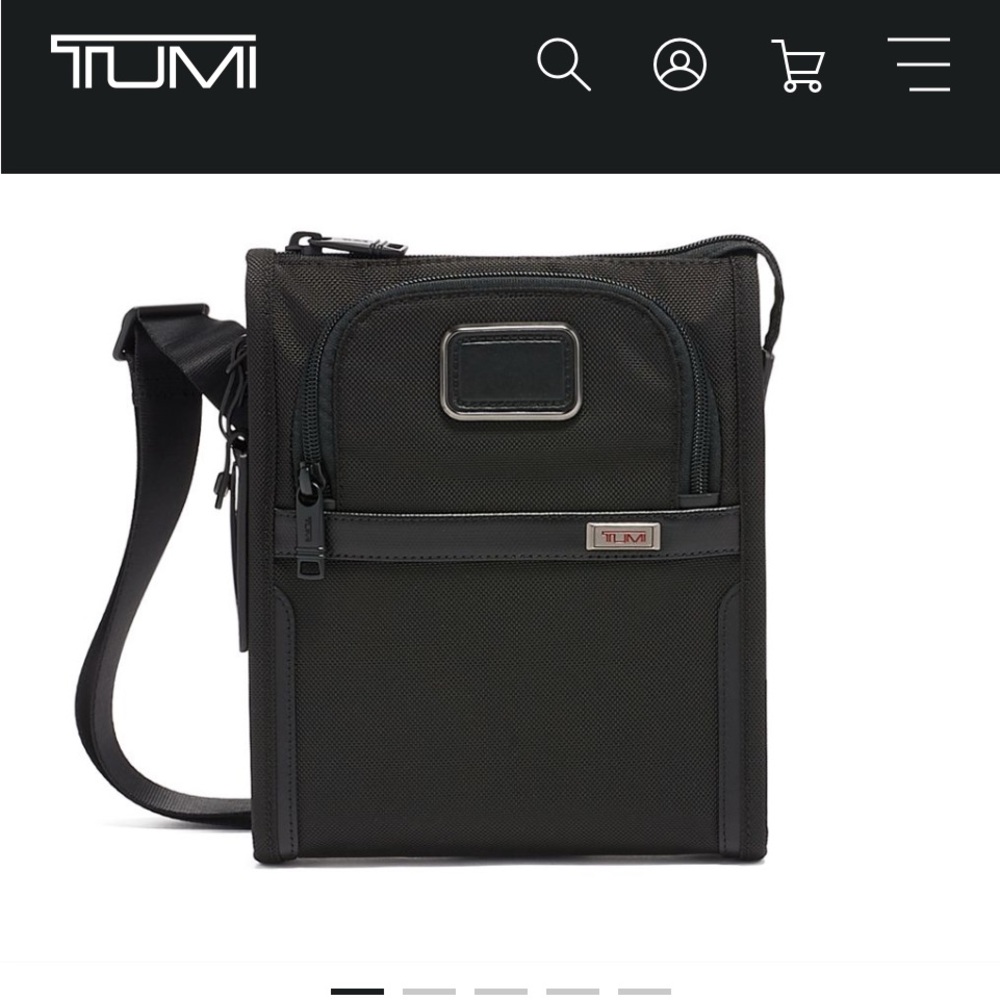 Alpha Tumi Pocket bag small ballistic nylon travel black